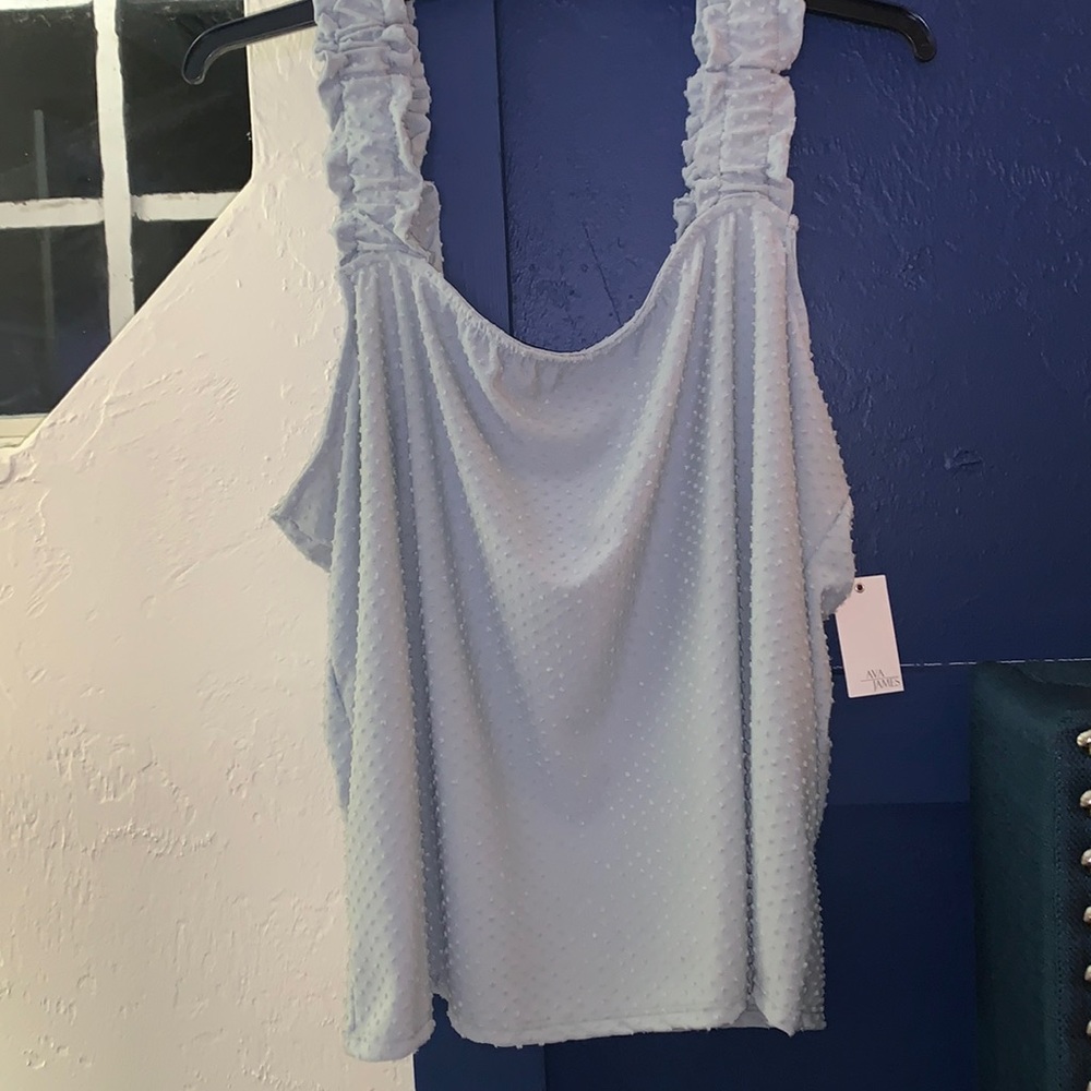 Sleeveless top, sage green, 1X,
